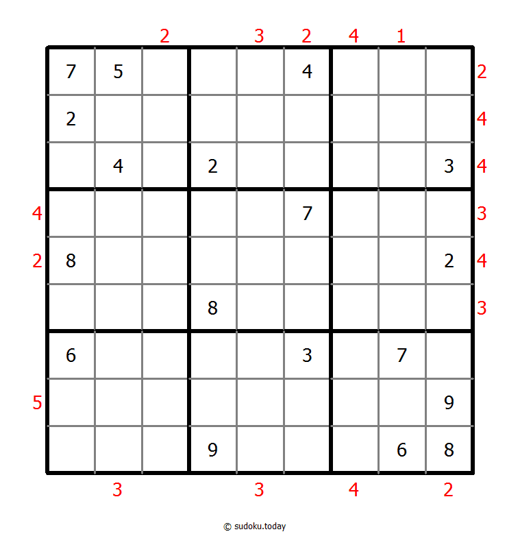 摩天大楼数独 #48758