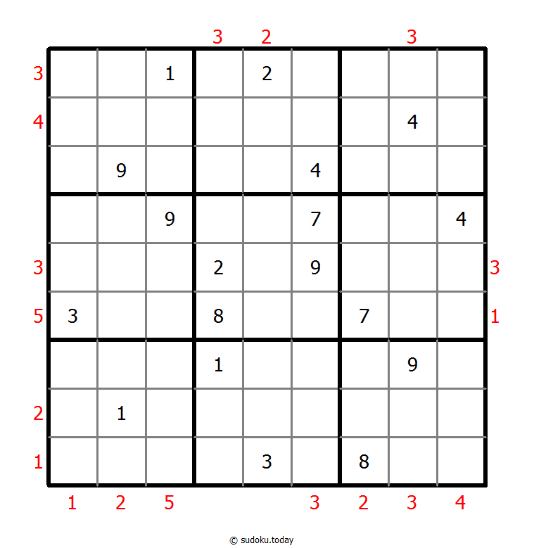 摩天大楼数独 #48777