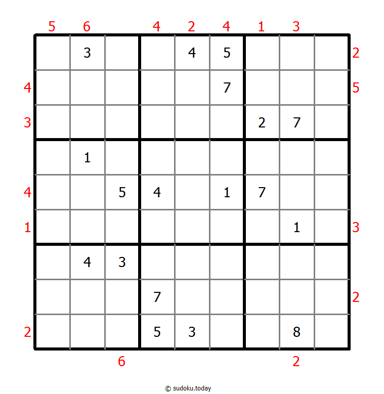 摩天大楼数独 #48794