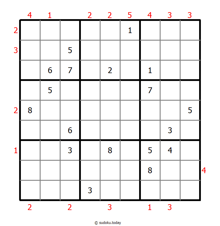 摩天大楼数独 #48802