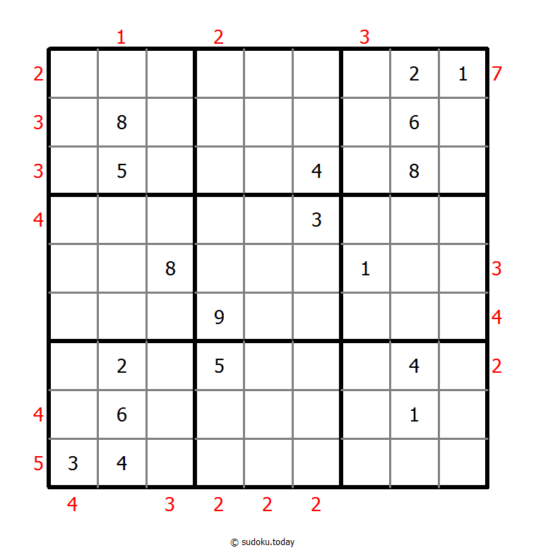 摩天大楼数独 #48819
