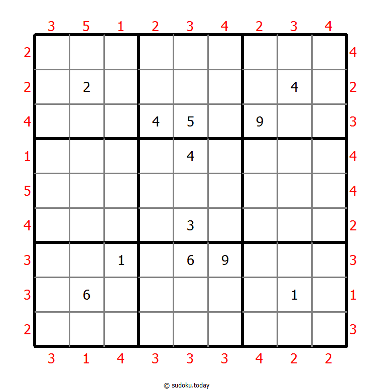 摩天大楼数独 #46229