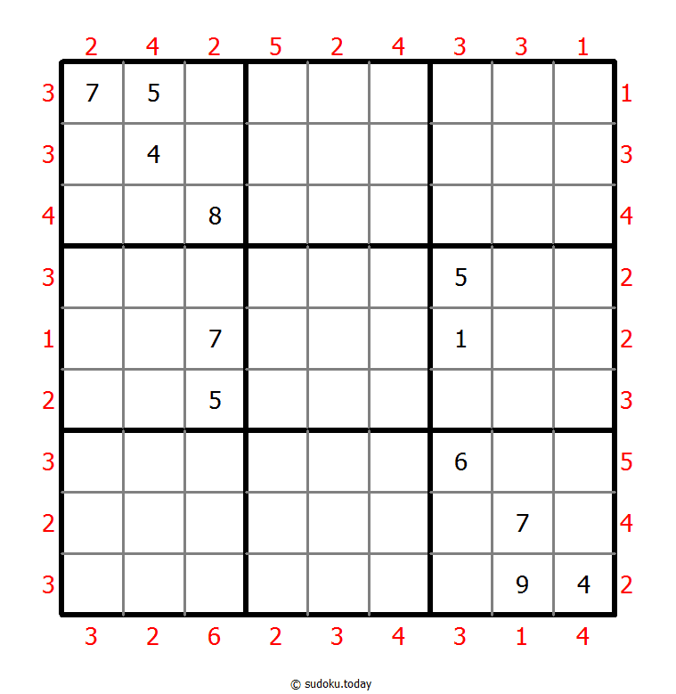 摩天大楼数独 #46247