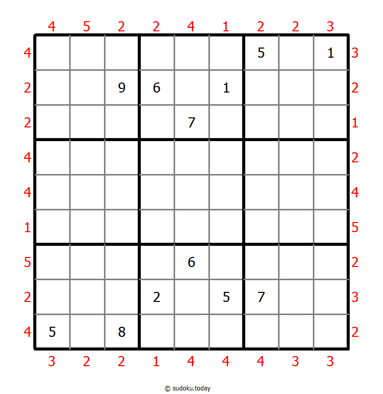 摩天大楼数独 #46250