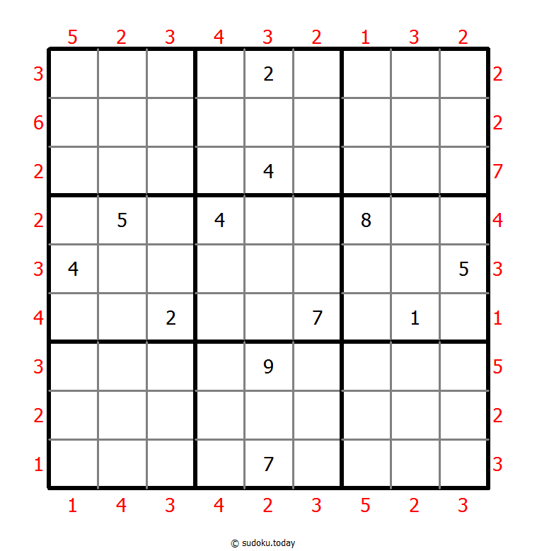摩天大楼数独 #46253