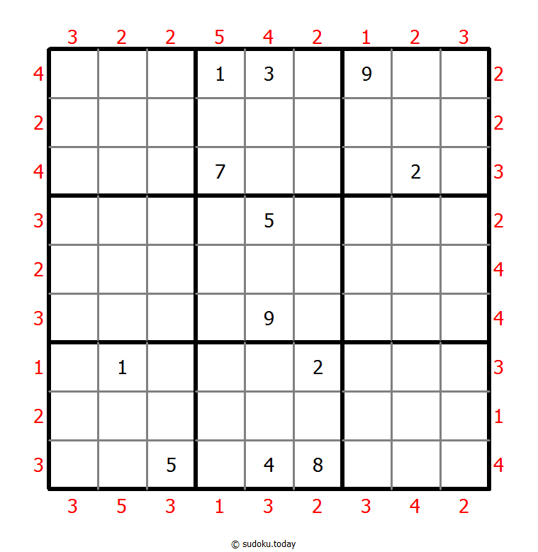 摩天大楼数独 #46259