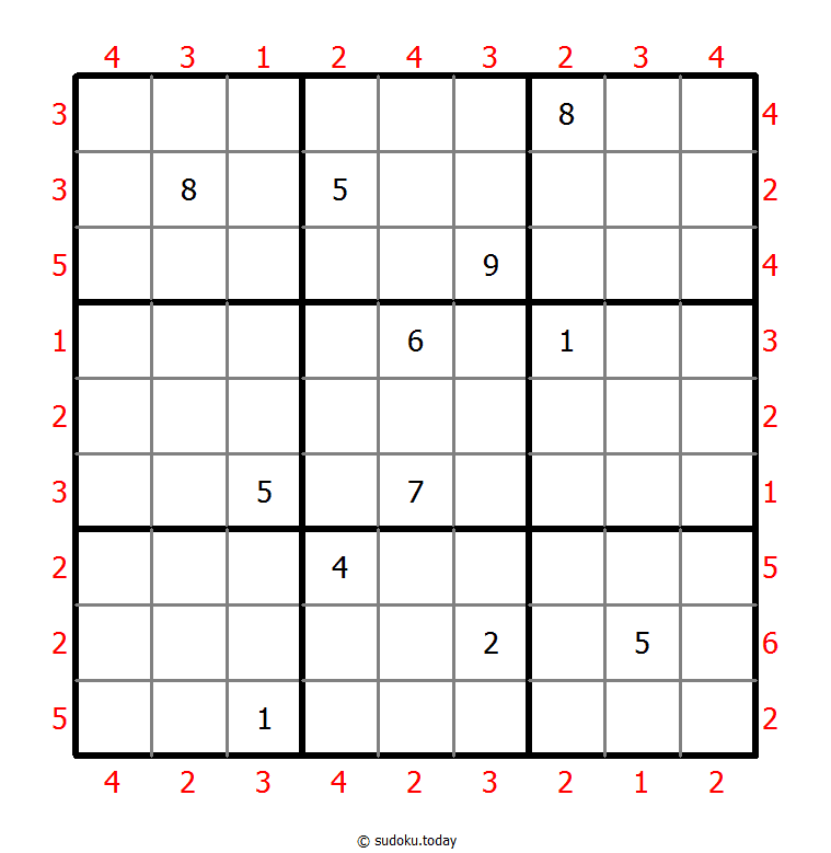 摩天大楼数独 #46326