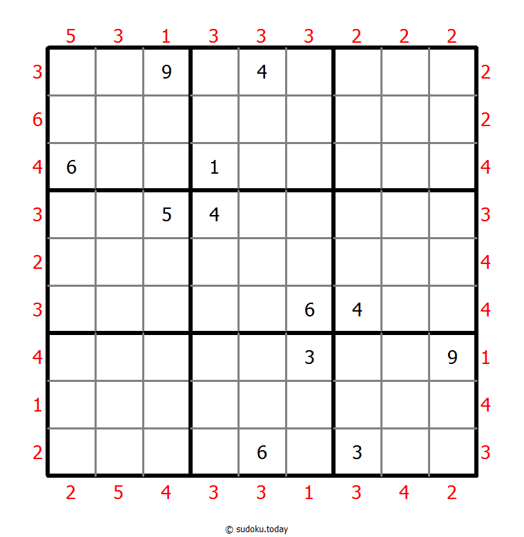 摩天大楼数独 #46386