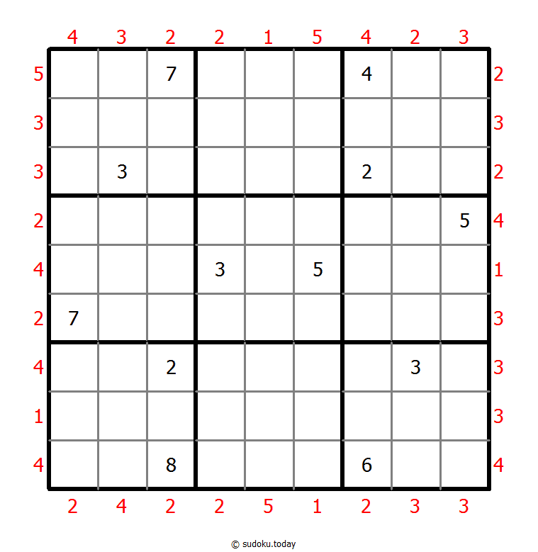 摩天大楼数独 #46414