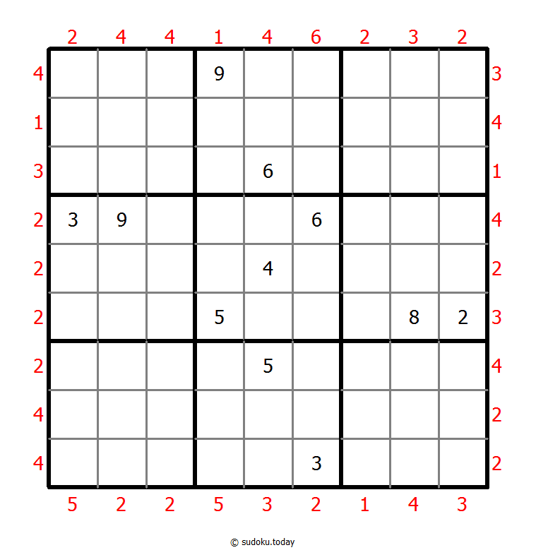 摩天大楼数独 #46432