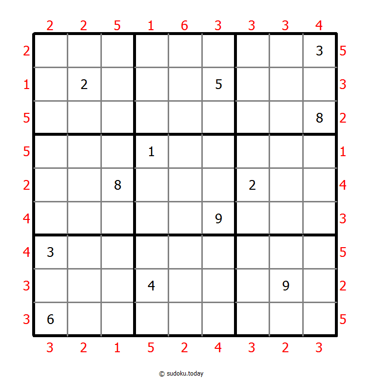 摩天大楼数独 #46477