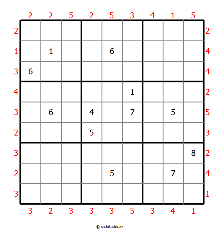 摩天大楼数独 #46493