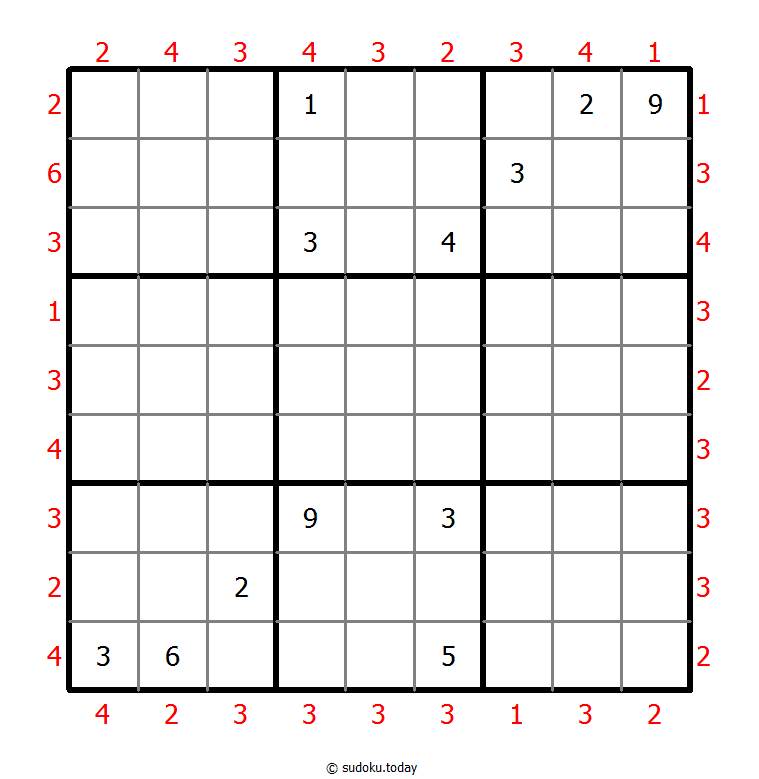 摩天大楼数独 #46501