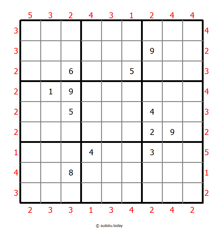 摩天大楼数独 #46507
