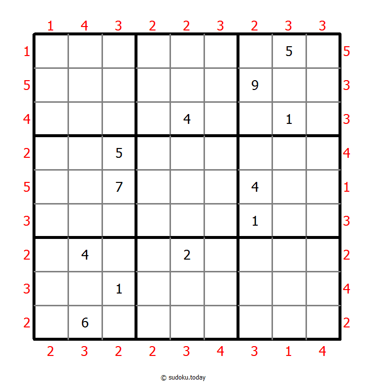 摩天大楼数独 #46544
