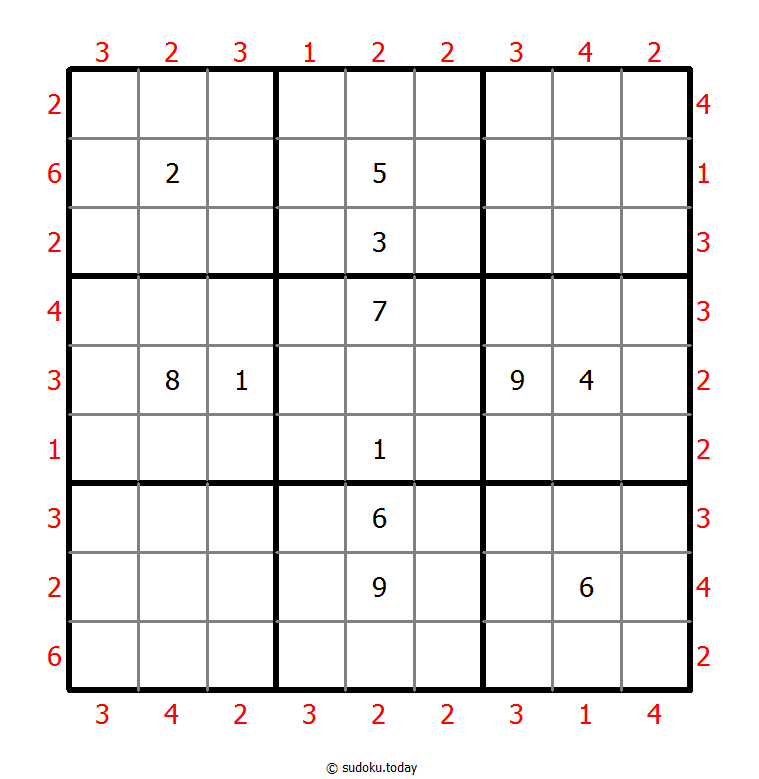 摩天大楼数独 #46587