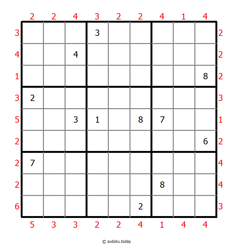 摩天大楼数独 #46685