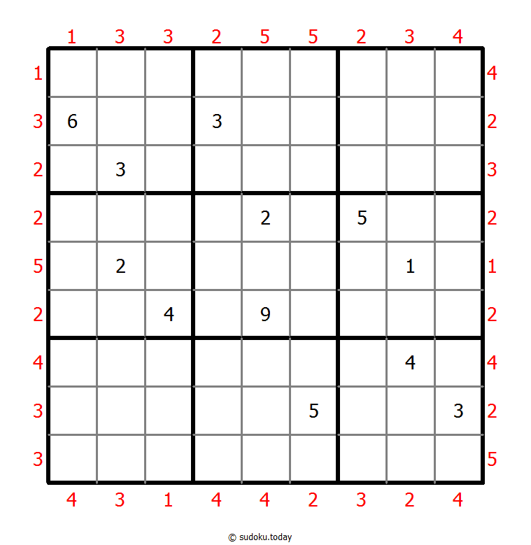 摩天大楼数独 #46726