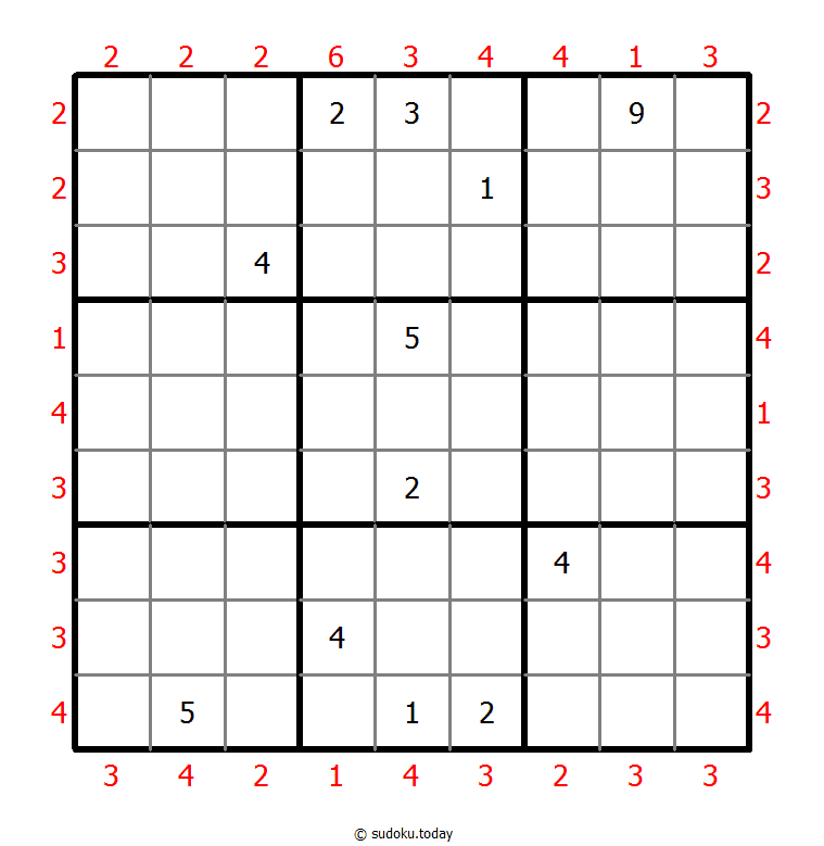 摩天大楼数独 #46764