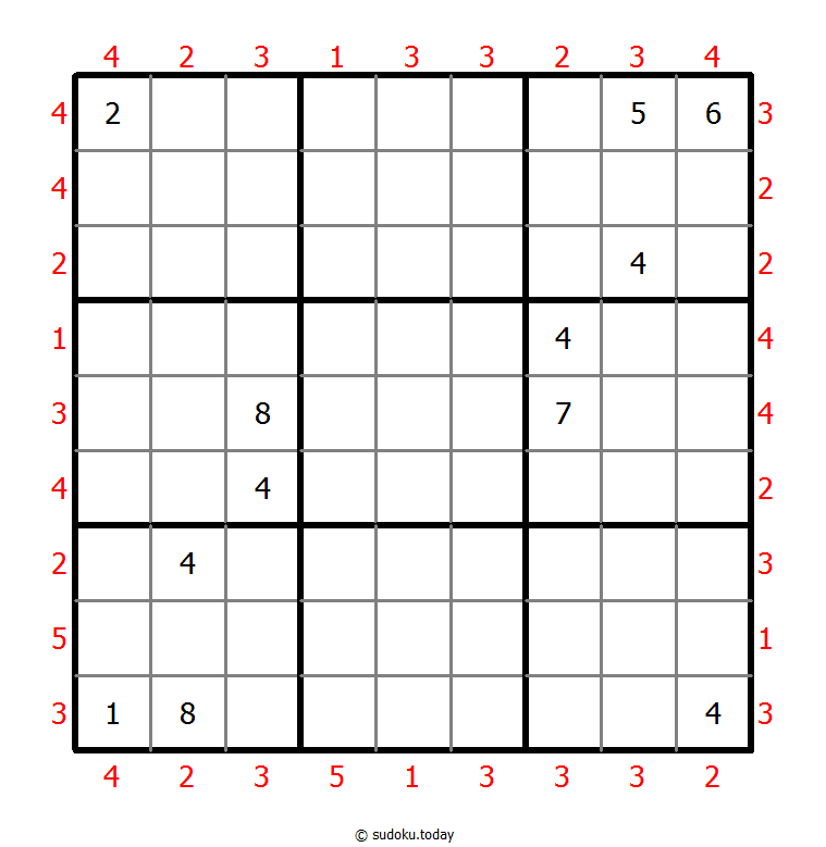摩天大楼数独 #46786