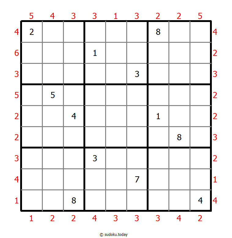 摩天大楼数独 #46804