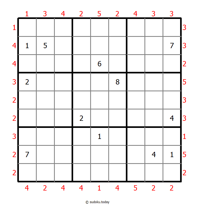 摩天大楼数独 #46852