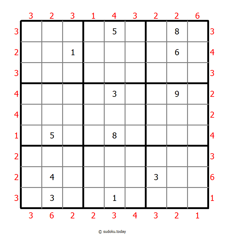 摩天大楼数独 #47016