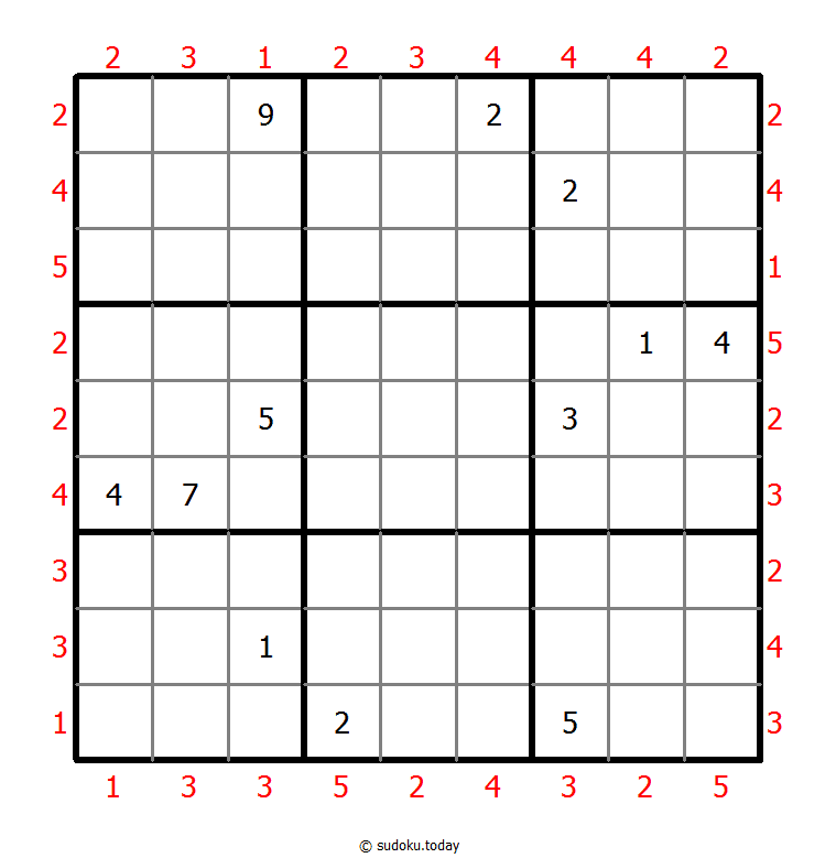 摩天大楼数独 #47220