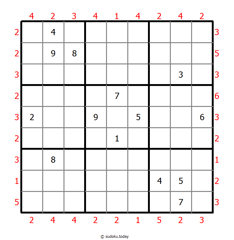 摩天大楼数独 #47253