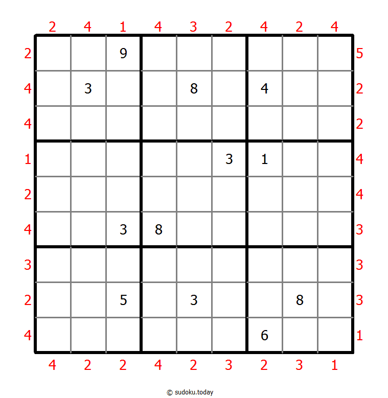 摩天大楼数独 #47342