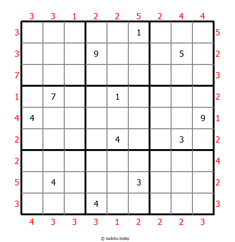 摩天大楼数独 #47417