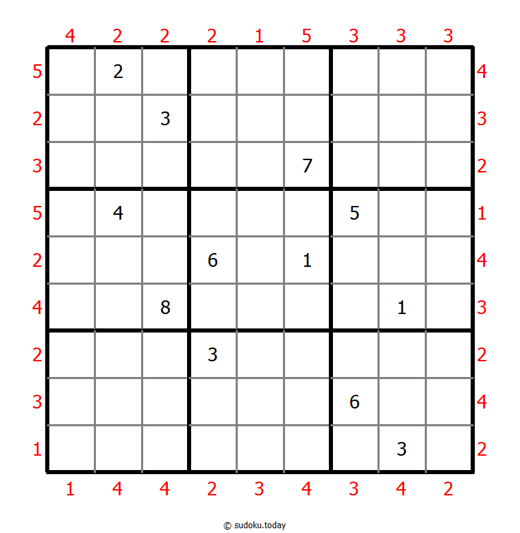 摩天大楼数独 #47451
