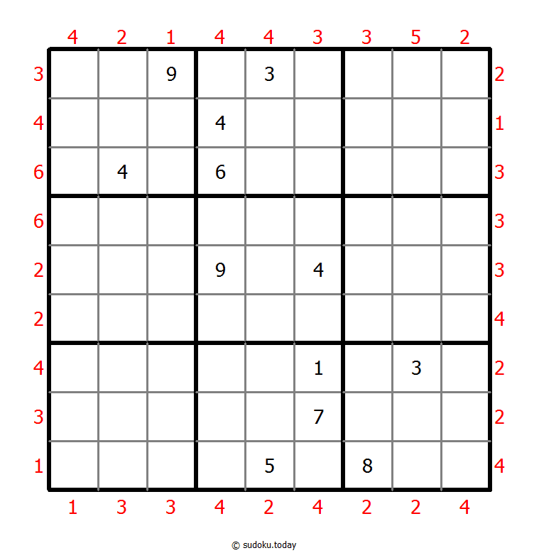 摩天大楼数独 #47453