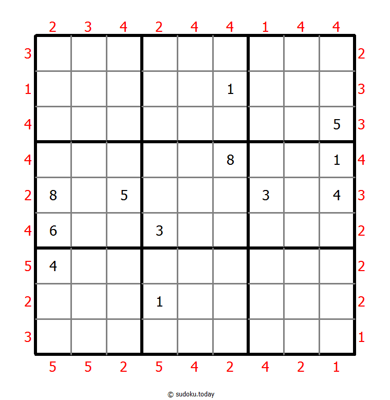摩天大楼数独 #47505