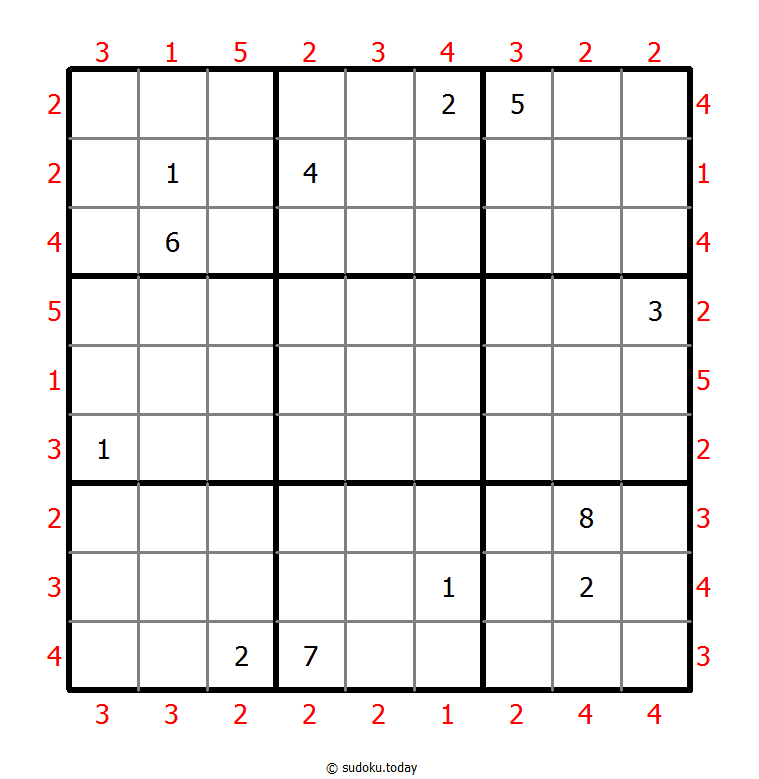摩天大楼数独 #47539