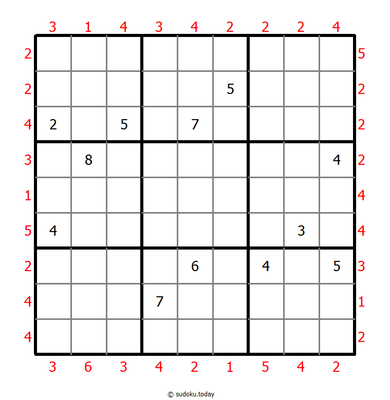 摩天大楼数独 #47553