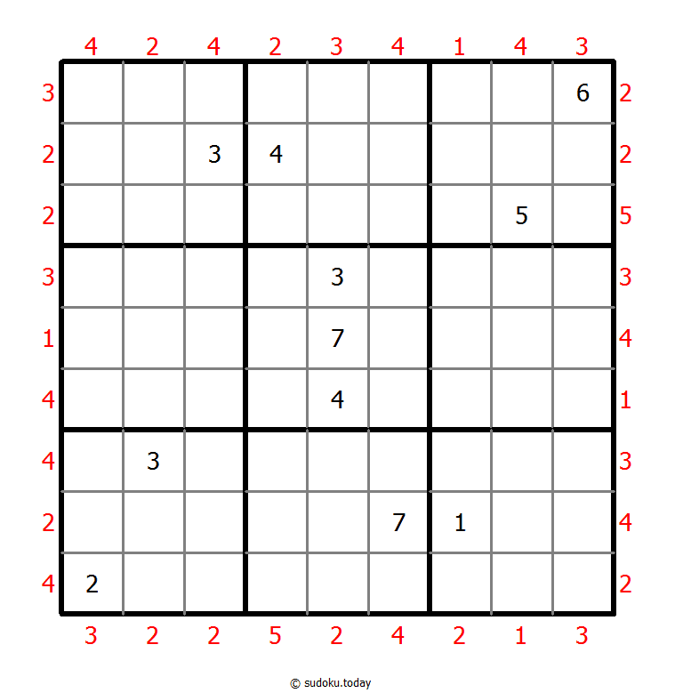 摩天大楼数独 #47674