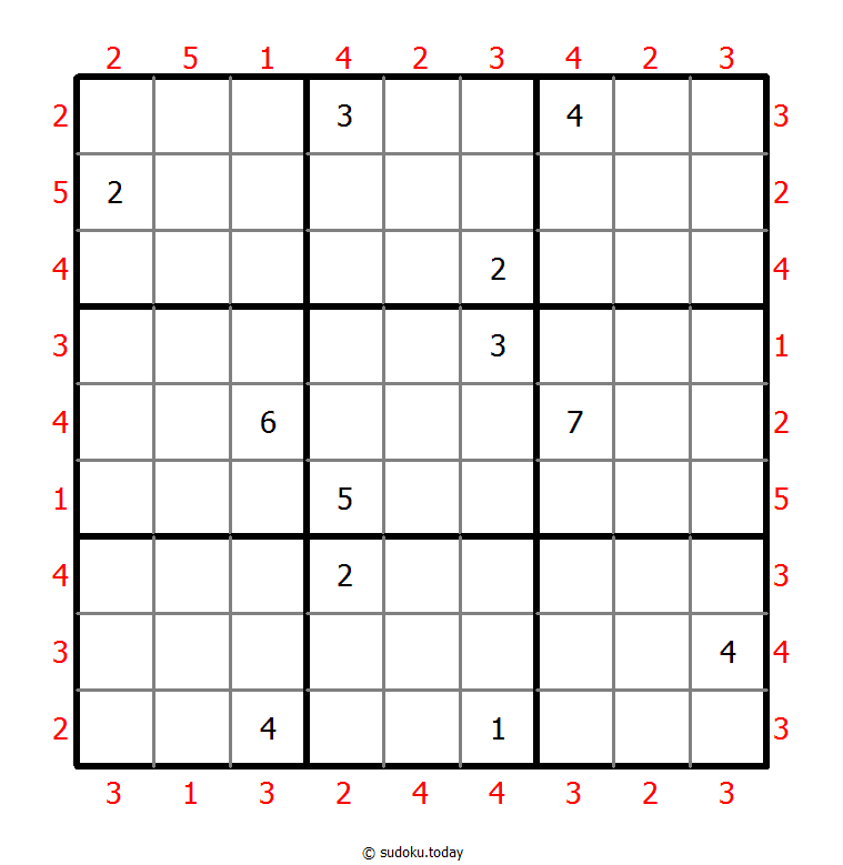 摩天大楼数独 #47683