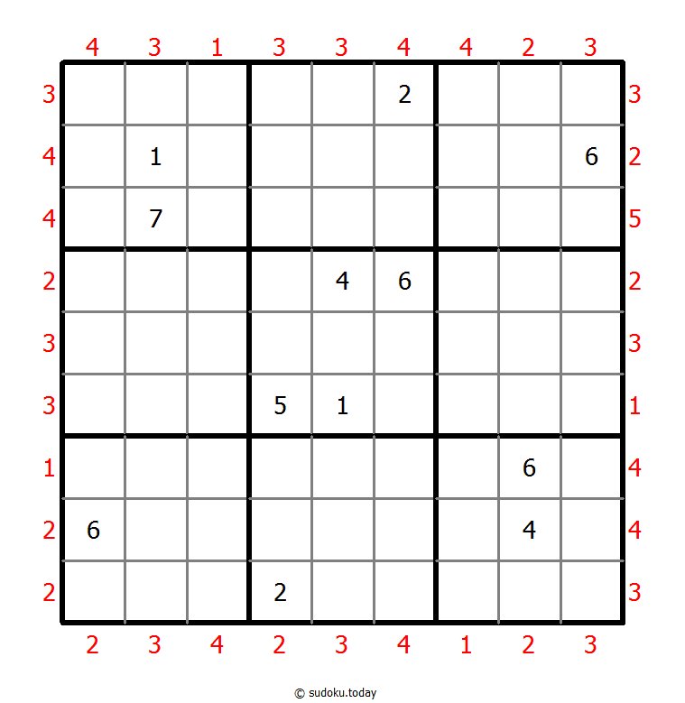 摩天大楼数独 #47762