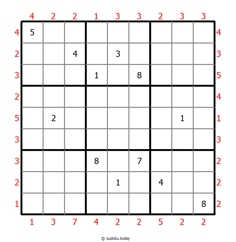 摩天大楼数独 #47811