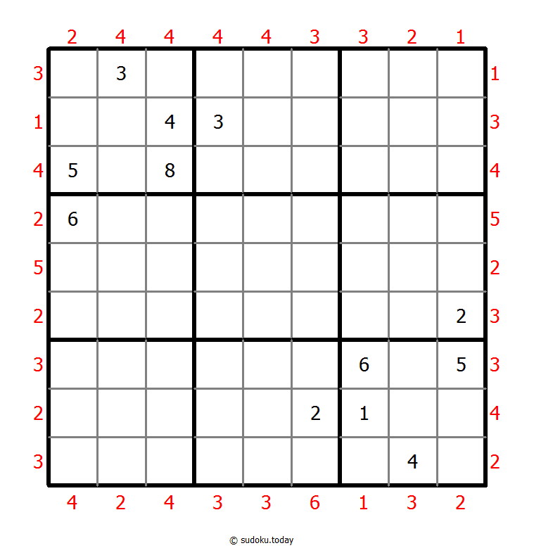 摩天大楼数独 #47852