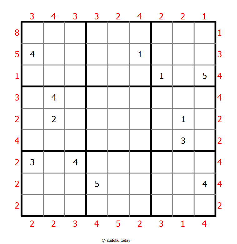 摩天大楼数独 #47937
