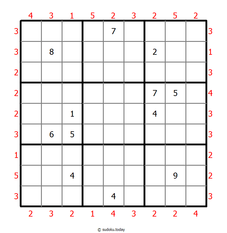 摩天大楼数独 #47974