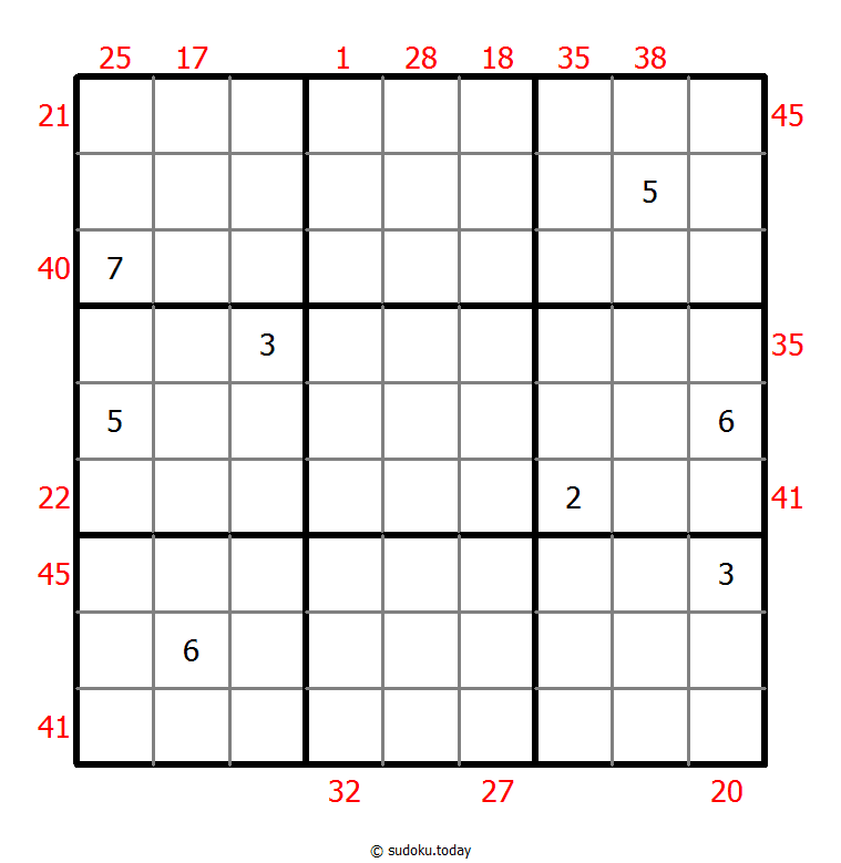 X Sums Sudoku 2025年12月15日