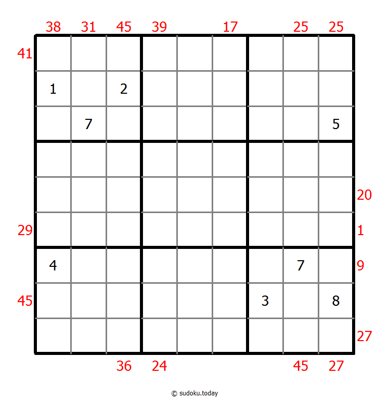 X Sums Sudoku 2025年11月08日