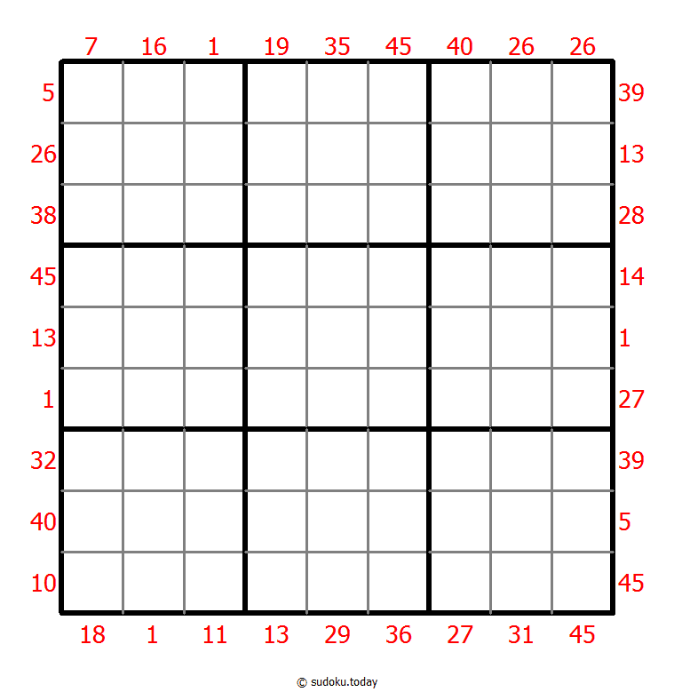 X Sums Sudoku 2025年12月09日
