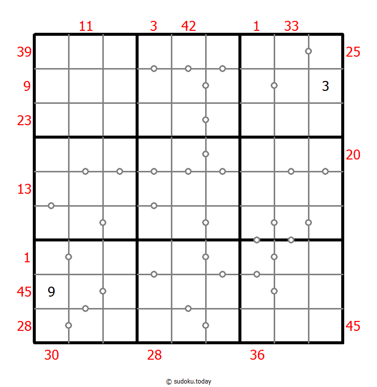混合数独（XSum+连续） #25746