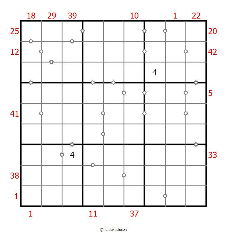 混合数独（XSum+连续）