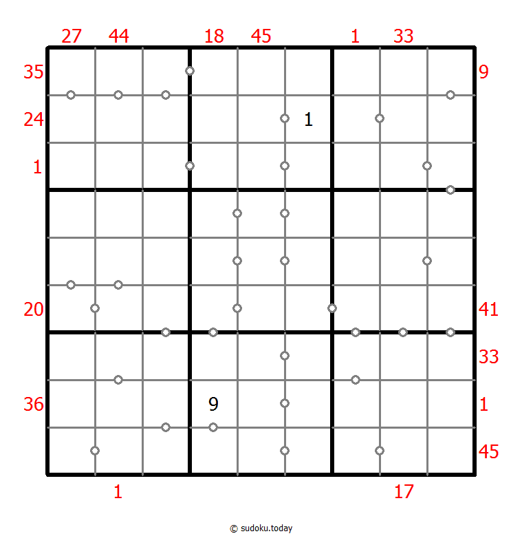 混合数独(XSum+连续)