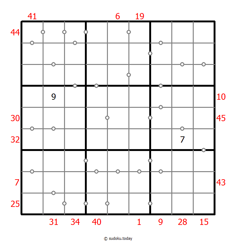 混合数独（XSum+连续） #25783